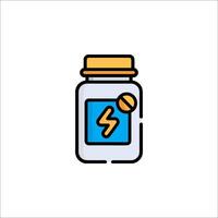 A bottle with a lightning bolt on it vector