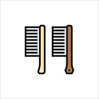 Two combs on a white background vector