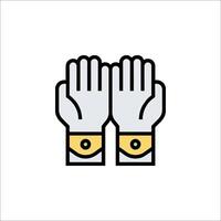 Two hands with gold bracelets on them vector
