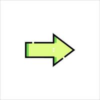 A green arrow pointing in the direction of the arrow vector