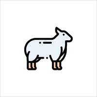 A sheep icon on a white background vector