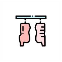 Meat hanging on a rack icon illustration vector
