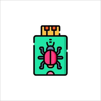 un error en un computadora chip icono vector