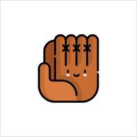 A cartoon hand with a smile on it vector