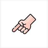 A hand pointing at something with a finger vector