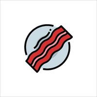 Bacon icon on white background vector