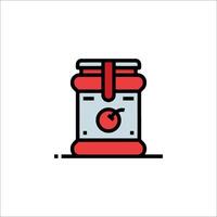 A jar with a clock icon on it vector