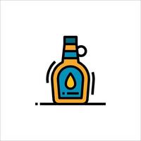 A bottle of syrup icon on a white background vector