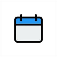 A calendar icon on a white background vector