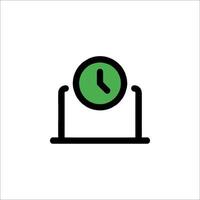 A clock icon on a white background vector