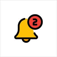 A yellow bell with a red circle on it vector