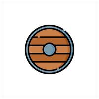 A wooden barrel icon on a white background vector
