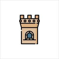 A castle icon on a white background vector