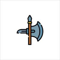 An axe and a spear icon on a white background vector