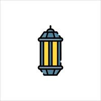 A lamp with a yellow and blue stripe on it vector