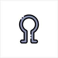 An icon of a person with a hook on their head vector