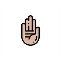 A hand with a hand gesture on it vector