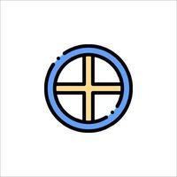 A cross in a circle icon vector