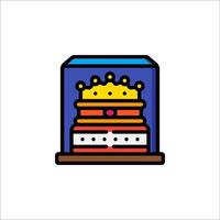 A cake with a crown on top of it vector