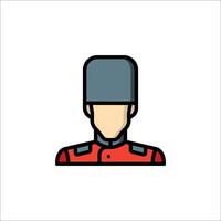 A man in uniform icon on a white background vector