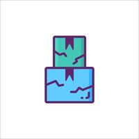 A blue and green box with a bow on top vector