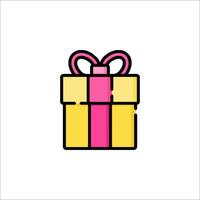 A gift box with a bow on it vector