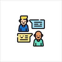 People talking with speech bubbles on a white background vector