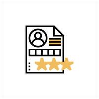 A five star rating icon on a white background vector