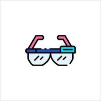 Glasses icon with a pair of glasses on it vector