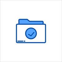 A folder icon with a check mark on it vector