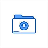 A folder icon with an arrow pointing up vector