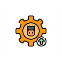 A gearwheel with a man in it vector