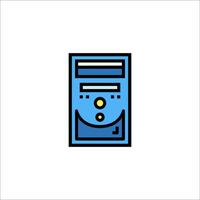 A computer icon on a white background vector