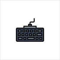 Computer keyboard icon isolated on white background vector