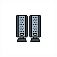 Two servers on a white background vector
