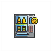 A vending machine with drinks and food vector