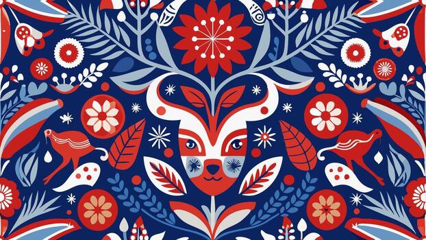 Scandinavian Seamless Pattern Design Inspired by Nordic Minimalism and Modern vector