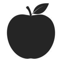 Simple apple icon silhouette for clean and design projects and logos. vector