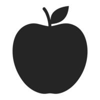 Simple apple icon silhouette for clean and modern design projects and logos vector
