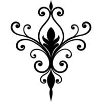 Elegant silhouette of a Victorian icon for classic and vintage-themed designs. vector