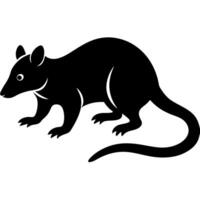 Clean silhouette of a mouse icon, perfect for minimalistic animal design needs. vector