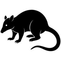 Clean silhouette of a mouse icon, perfect minimalistic animal design needs. vector