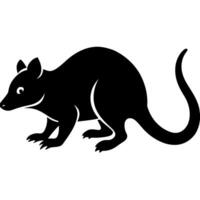 Clean silhouette of a mouse icon, perfect animal design needs. vector