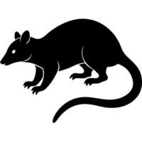 Clean silhouette a mouse icon, perfect animal design needs. vector