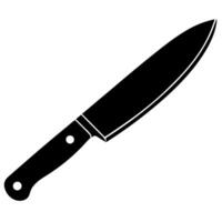 High-quality silhouette of a fillet knife in side view for creative design projects. vector
