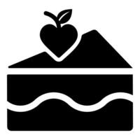 Happy Valentines Pastry icon in black color vector