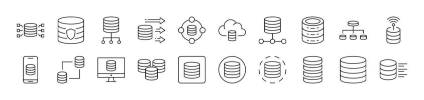Coin, Savings, Money Thin Icons Collection. Editable Stroke. Suitable for Web Sites, Books, Cards, Apps vector