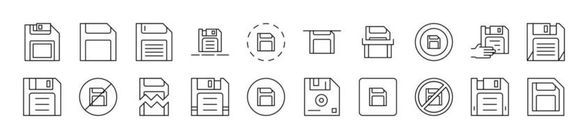 MicroSD Memory Card Collection of Thin Icons. Editable Stroke. Suitable for Web Sites, Books, Cards, Apps vector
