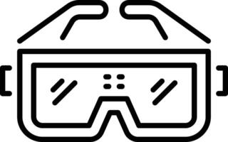 Safety goggles line style icon vector