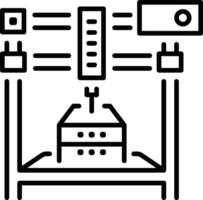Large printer linear style icon vector